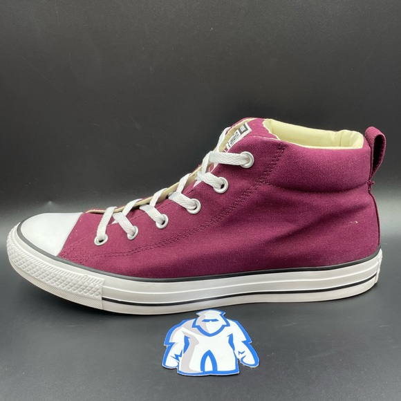 Converse Chuck Taylor All-Star Street Mid Dark Sangria Men’s Sz 10.5 - Picture 8 of 10